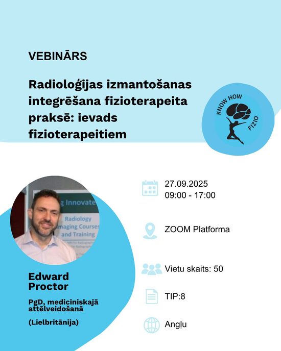 Radioloģijas izmantošanas integrēšana fizioterapeita praksē: ievads fizioterapeitiem 
